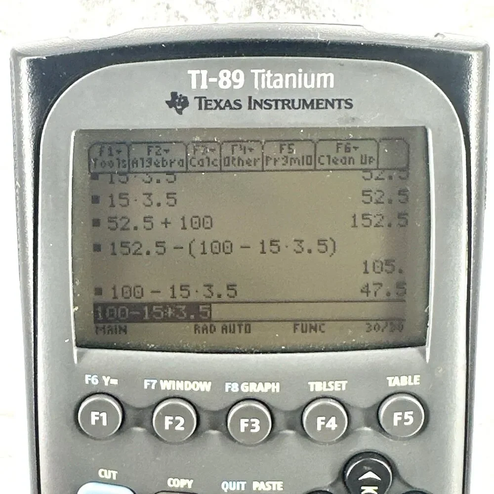 Texas Instruments TI-89 Titanium Graphing Calculator With Cover Tested Dark Grey - Picture 4 of 5